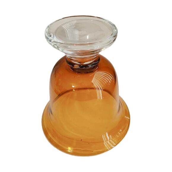 Vintage Amber Glass Compote - Picture 9 of 10